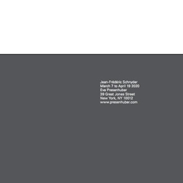 Jean-Frédéric Schnyder Ausst. Kat. Eva Presenhuber, New York 2020