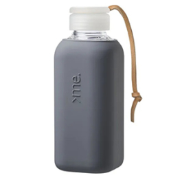 Handmade Glass Bottle with Silicone Sleeve 600ml (Anthra)