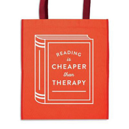 Reading is Cheaper than Therapy Reusable Shopping Bag