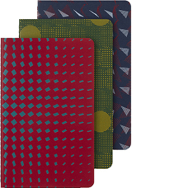 Moleskine Quaderni Cahier Idee in movimento Set da 3 quaderni, a righe, Large