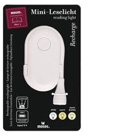 Moses Mini-Leselicht Recharge. Diversi colori