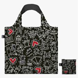 Borsa Keith Haring. Black Pattern