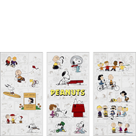 Peanuts Sticker Set Set of Peanuts Stickers, 3 Sheets