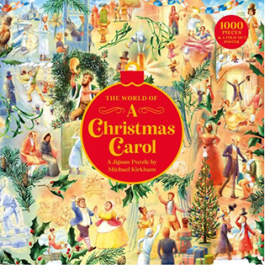 The World of A Christmas Carol. A 1000-piece jigsaw puzzle of the classic Dickens tale illustrated by Michael Kirkham